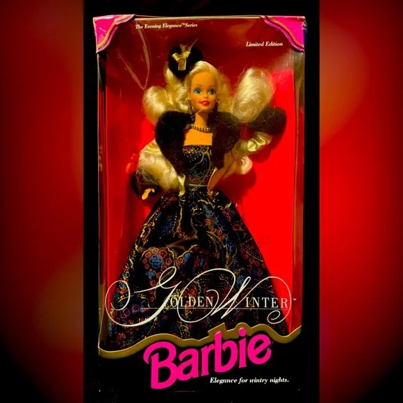 1993 Golden Winter Barbie - The Evening Elegant Series - Picture 1 of 11
